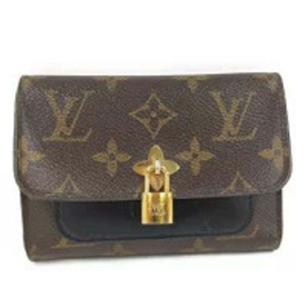 LOUIS VUITTON Portefeuille Flower Compact Ebene Brown Monogram
